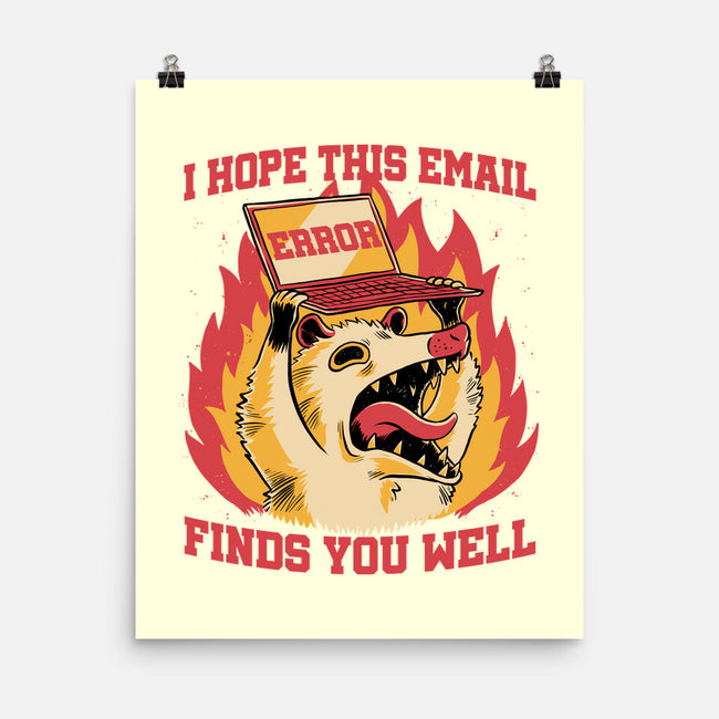 Possum Work Email-None-Matte-Poster-Studio Mootant