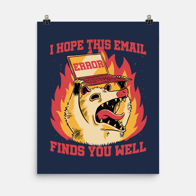 Possum Work Email-None-Matte-Poster-Studio Mootant