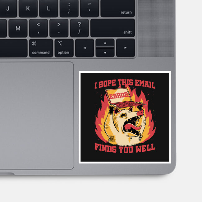 Possum Work Email-None-Glossy-Sticker-Studio Mootant