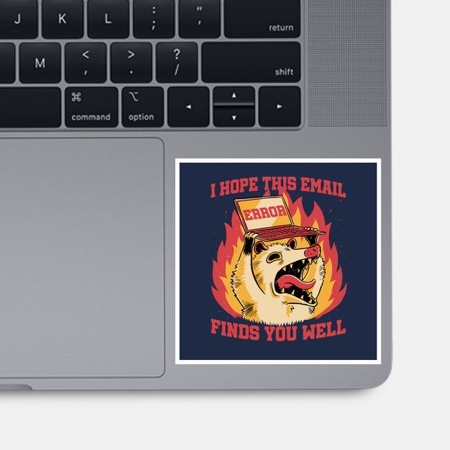 Possum Work Email-None-Glossy-Sticker-Studio Mootant