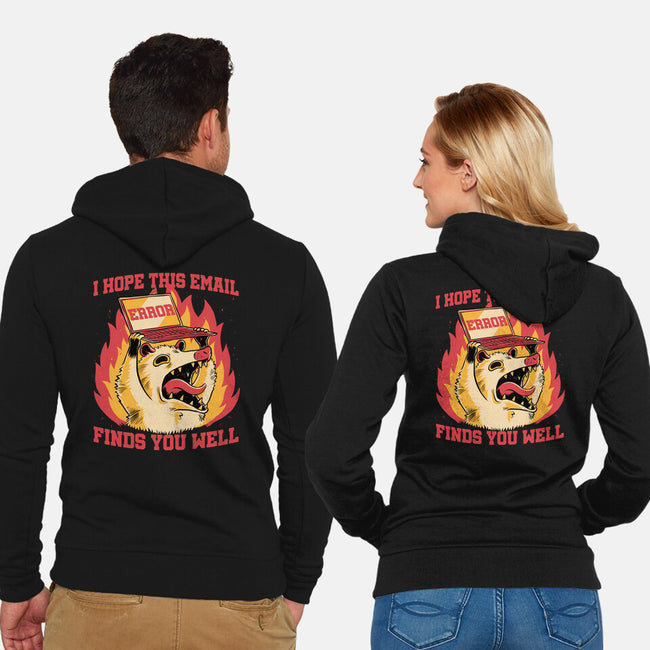 Possum Work Email-Unisex-Zip-Up-Sweatshirt-Studio Mootant
