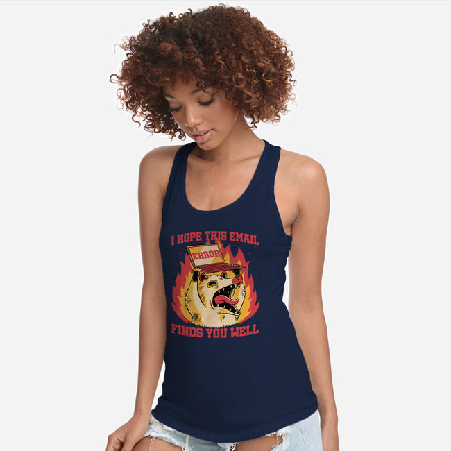 Possum Work Email-Womens-Racerback-Tank-Studio Mootant