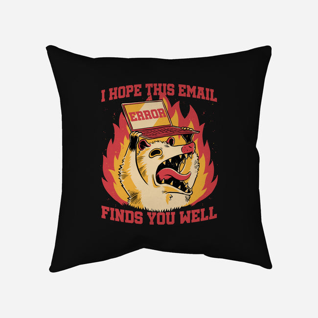Possum Work Email-None-Removable Cover w Insert-Throw Pillow-Studio Mootant