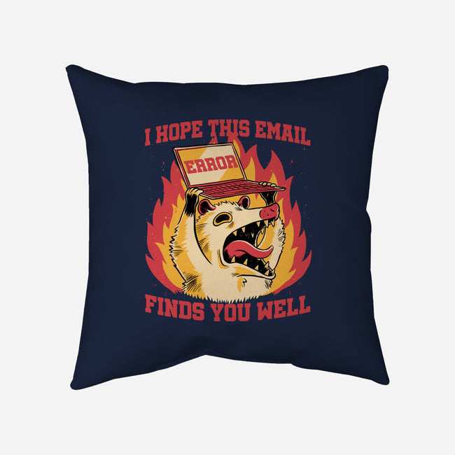 Possum Work Email-None-Removable Cover w Insert-Throw Pillow-Studio Mootant