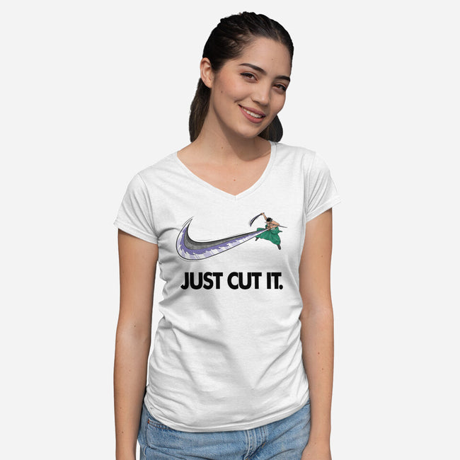 Just Cut It-Womens-V-Neck-Tee-Umberto Vicente