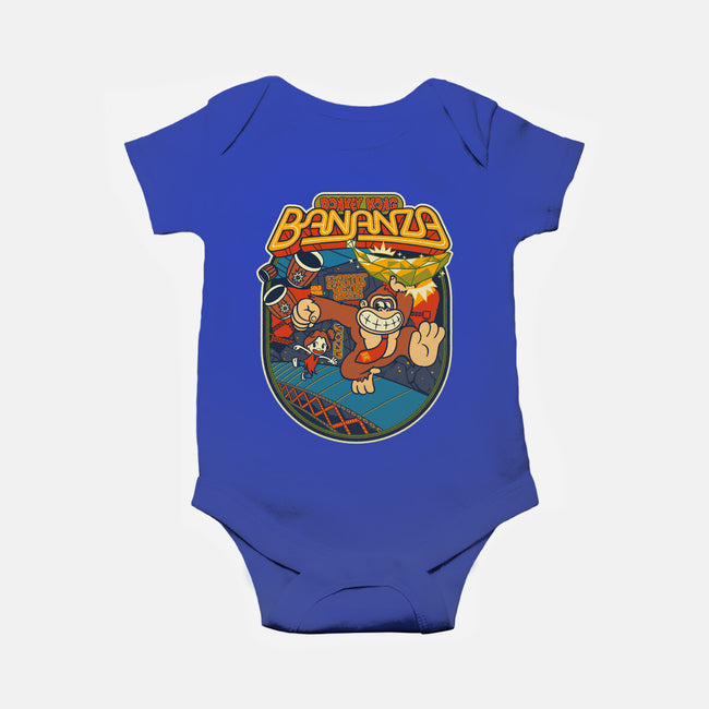 DK Bananza Retro Poster-Baby-Basic-Onesie-raffaus