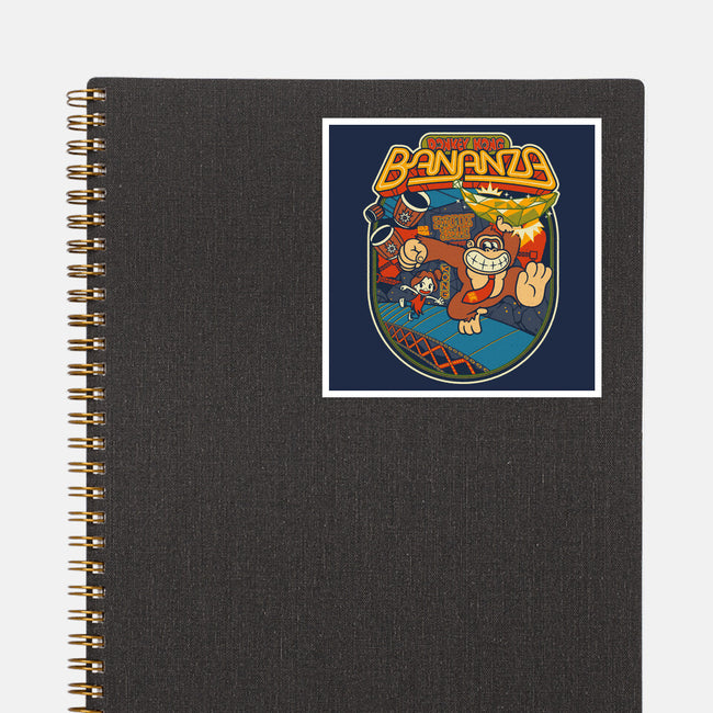 DK Bananza Retro Poster-None-Glossy-Sticker-raffaus