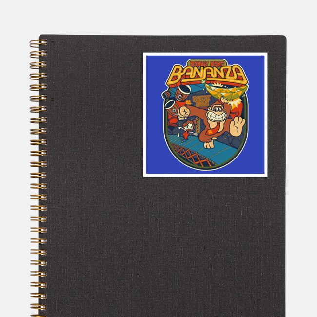 DK Bananza Retro Poster-None-Glossy-Sticker-raffaus