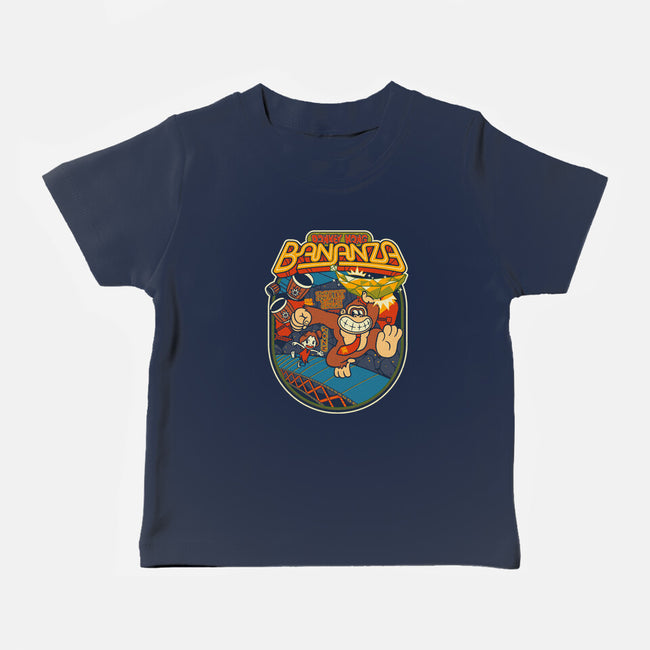 DK Bananza Retro Poster-Baby-Basic-Tee-raffaus