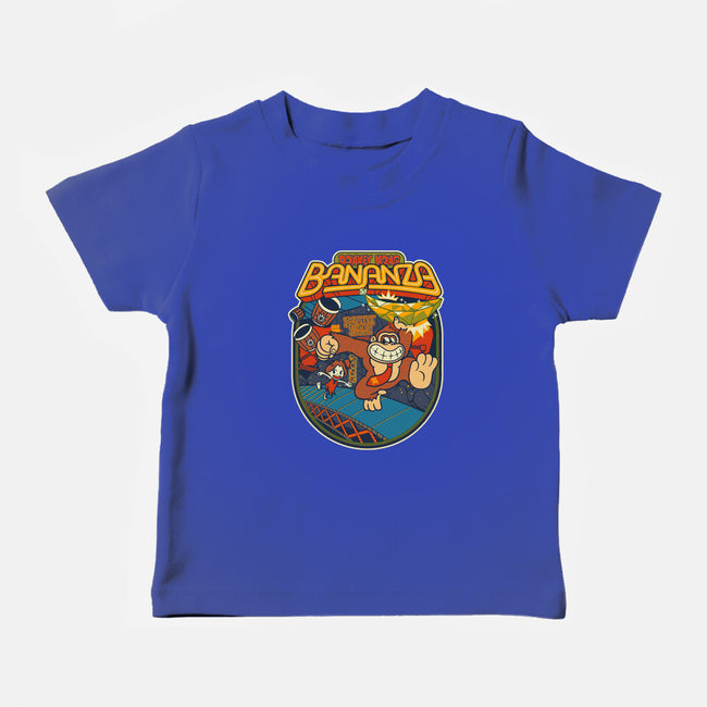 DK Bananza Retro Poster-Baby-Basic-Tee-raffaus