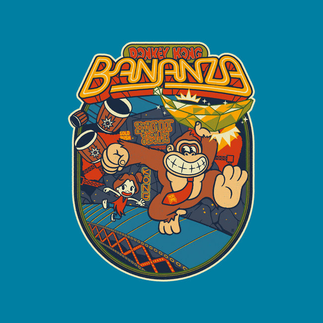 DK Bananza Retro Poster-Womens-Fitted-Tee-raffaus