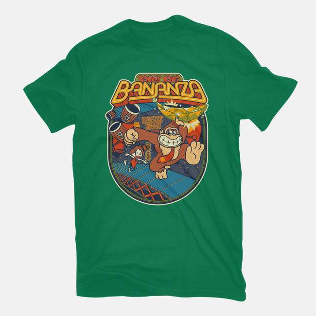 DK Bananza Retro Poster-Womens-Fitted-Tee-raffaus
