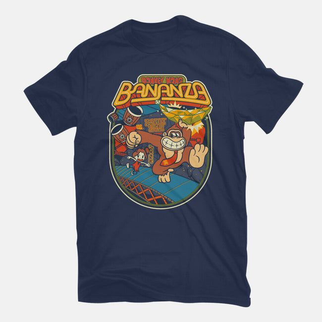 DK Bananza Retro Poster-Womens-Fitted-Tee-raffaus