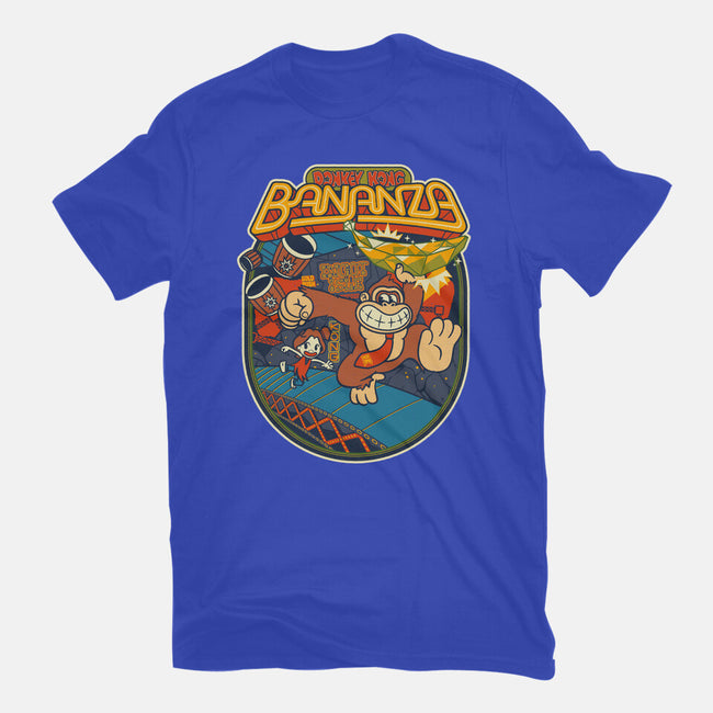 DK Bananza Retro Poster-Womens-Fitted-Tee-raffaus