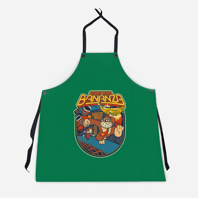 DK Bananza Retro Poster-Unisex-Kitchen-Apron-raffaus