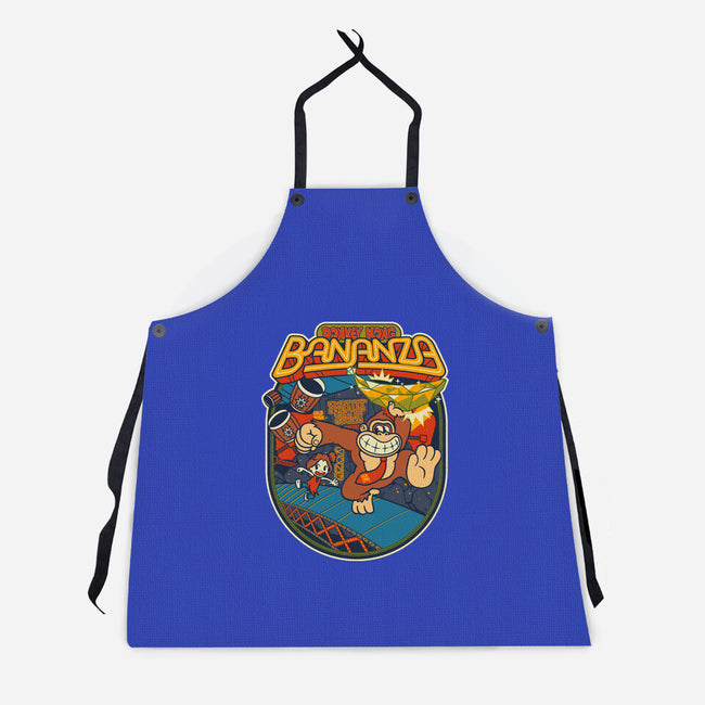 DK Bananza Retro Poster-Unisex-Kitchen-Apron-raffaus