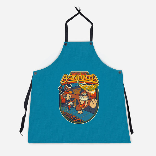 DK Bananza Retro Poster-Unisex-Kitchen-Apron-raffaus