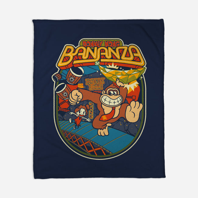 DK Bananza Retro Poster-None-Fleece-Blanket-raffaus