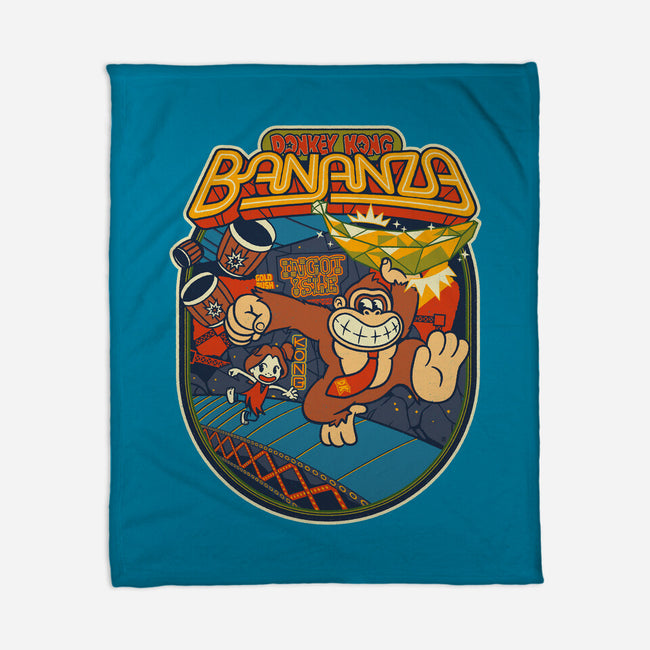 DK Bananza Retro Poster-None-Fleece-Blanket-raffaus
