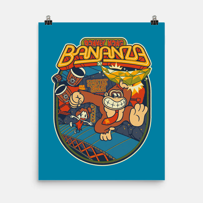 DK Bananza Retro Poster-None-Matte-Poster-raffaus