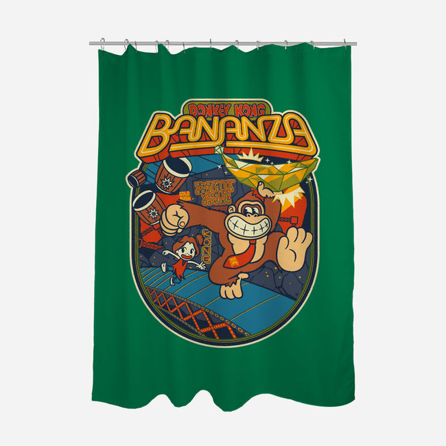 DK Bananza Retro Poster-None-Polyester-Shower Curtain-raffaus