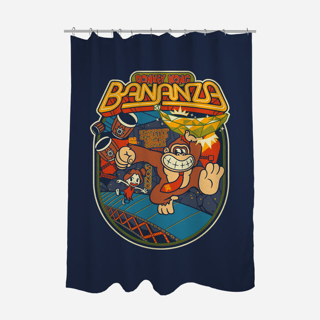 DK Bananza Retro Poster-None-Polyester-Shower Curtain-raffaus