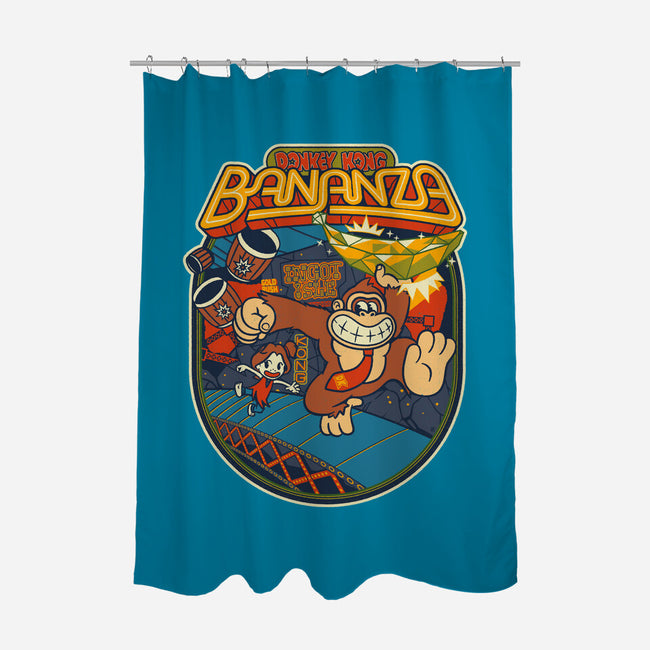 DK Bananza Retro Poster-None-Polyester-Shower Curtain-raffaus