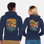 DK Bananza Retro Poster-Unisex-Zip-Up-Sweatshirt-raffaus