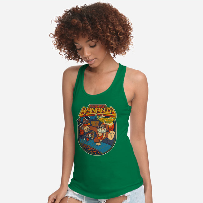 DK Bananza Retro Poster-Womens-Racerback-Tank-raffaus