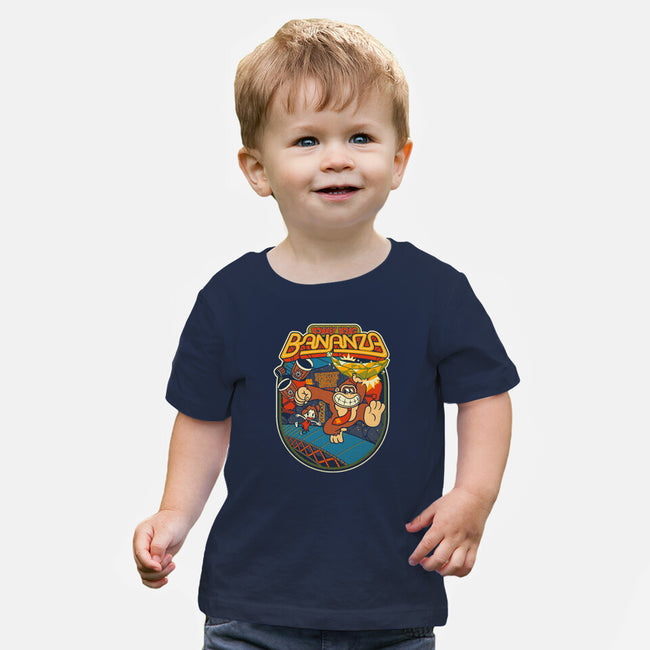 DK Bananza Retro Poster-Baby-Basic-Tee-raffaus