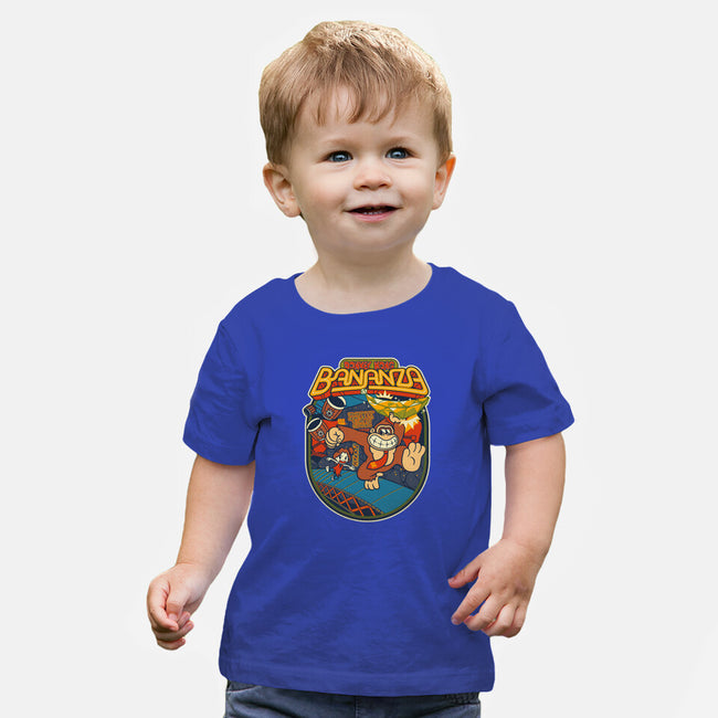 DK Bananza Retro Poster-Baby-Basic-Tee-raffaus