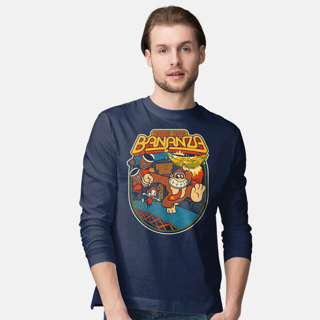 DK Bananza Retro Poster-Mens-Long Sleeved-Tee-raffaus