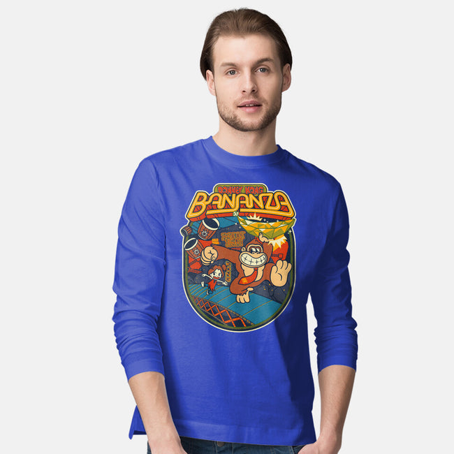 DK Bananza Retro Poster-Mens-Long Sleeved-Tee-raffaus