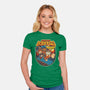 DK Bananza Retro Poster-Womens-Fitted-Tee-raffaus