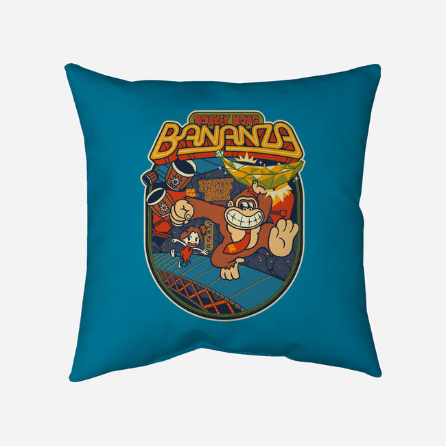 DK Bananza Retro Poster-None-Removable Cover w Insert-Throw Pillow-raffaus