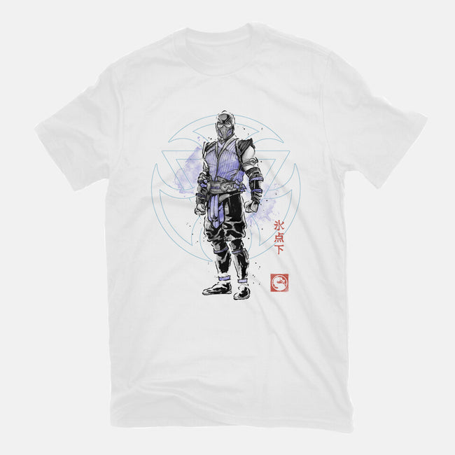 The Coldhearted Lin Kuei Sumi-e-Womens-Fitted-Tee-Astrobot Invention