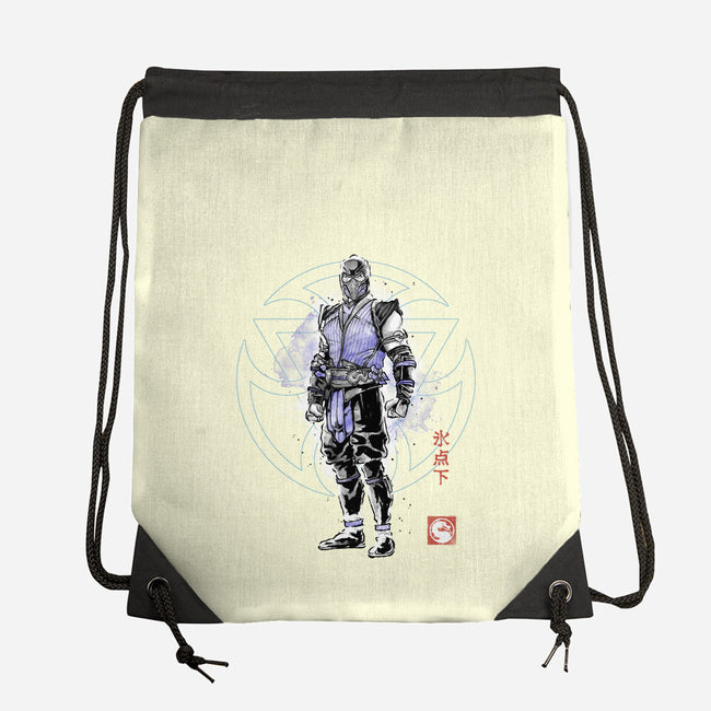 The Coldhearted Lin Kuei Sumi-e-None-Drawstring-Bag-Astrobot Invention