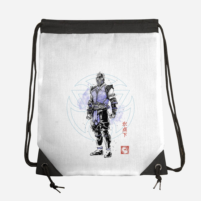 The Coldhearted Lin Kuei Sumi-e-None-Drawstring-Bag-Astrobot Invention