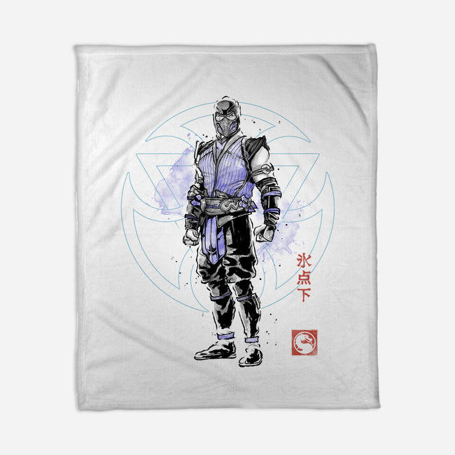The Coldhearted Lin Kuei Sumi-e-None-Fleece-Blanket-Astrobot Invention