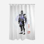 The Coldhearted Lin Kuei Sumi-e-None-Polyester-Shower Curtain-Astrobot Invention