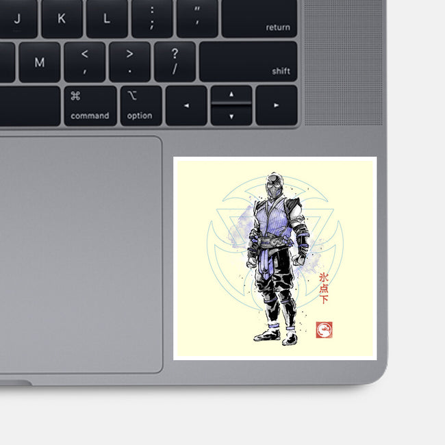 The Coldhearted Lin Kuei Sumi-e-None-Glossy-Sticker-Astrobot Invention
