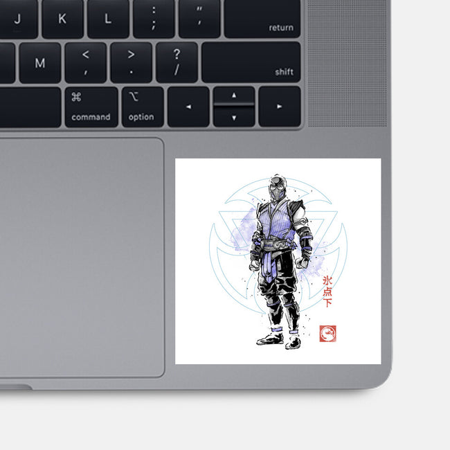 The Coldhearted Lin Kuei Sumi-e-None-Glossy-Sticker-Astrobot Invention