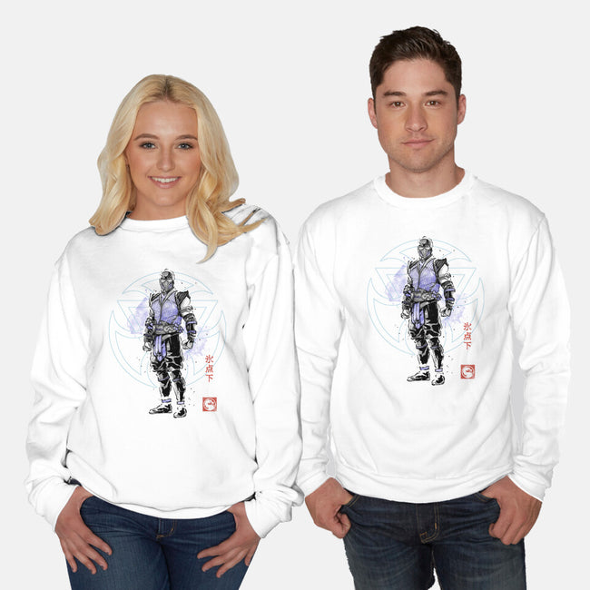 The Coldhearted Lin Kuei Sumi-e-Unisex-Crew Neck-Sweatshirt-Astrobot Invention
