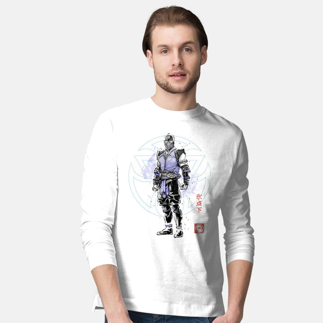 The Coldhearted Lin Kuei Sumi-e-Mens-Long Sleeved-Tee-Astrobot Invention