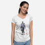 The Coldhearted Lin Kuei Sumi-e-Womens-V-Neck-Tee-Astrobot Invention