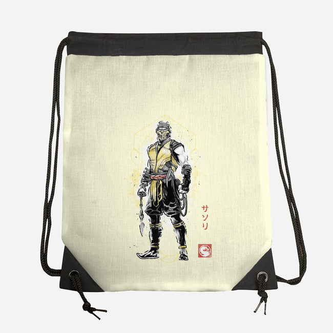 Specter Of Shirai Ryu Sumi-e-None-Drawstring-Bag-Astrobot Invention