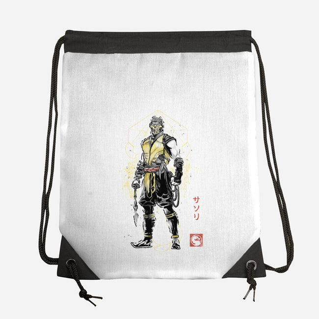 Specter Of Shirai Ryu Sumi-e-None-Drawstring-Bag-Astrobot Invention