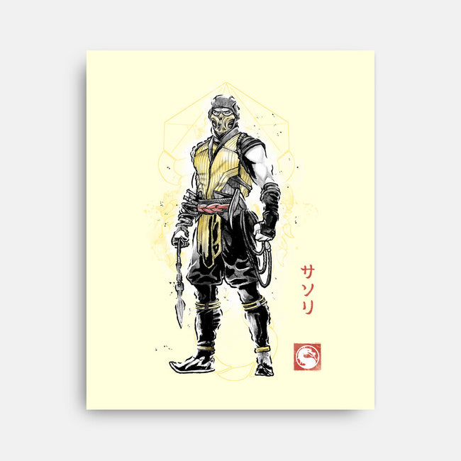 Specter Of Shirai Ryu Sumi-e-None-Stretched-Canvas-Astrobot Invention