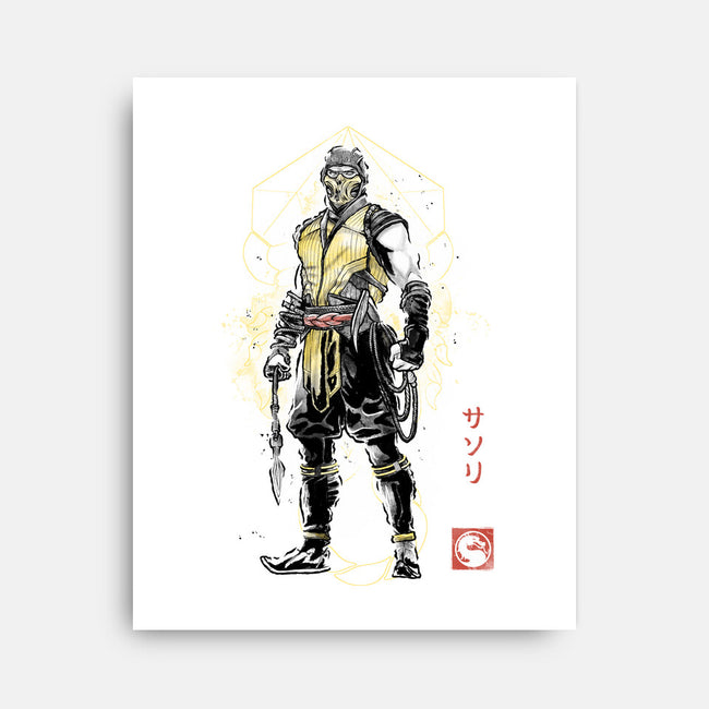 Specter Of Shirai Ryu Sumi-e-None-Stretched-Canvas-Astrobot Invention