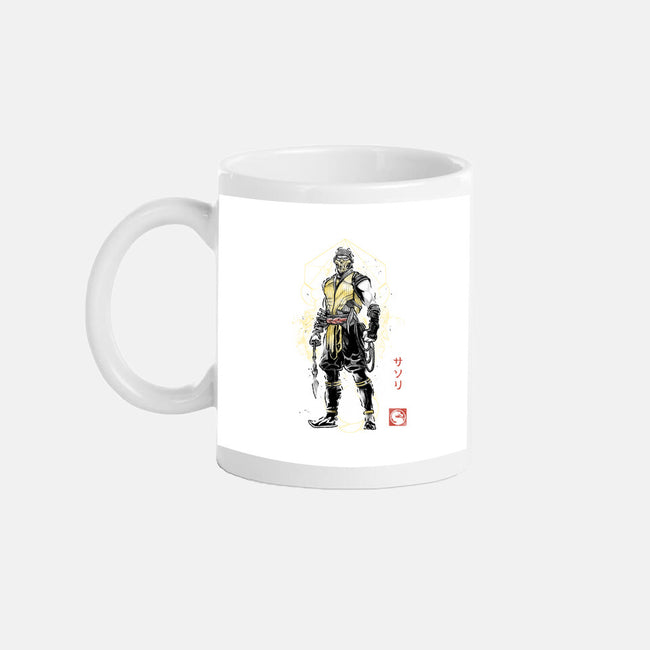 Specter Of Shirai Ryu Sumi-e-None-Mug-Drinkware-Astrobot Invention